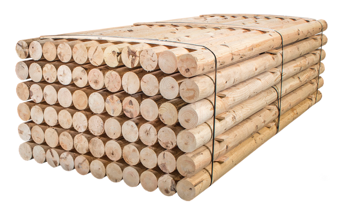 Polines o Rollizos Dimensionados e impregnados 3´´-4´´