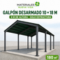 Galpon Prefabricado 10 x 18 Solo estructura (180 mts²)