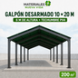 Galpon Prefabricado 10 x 20 + Techumbre (200 mts²)