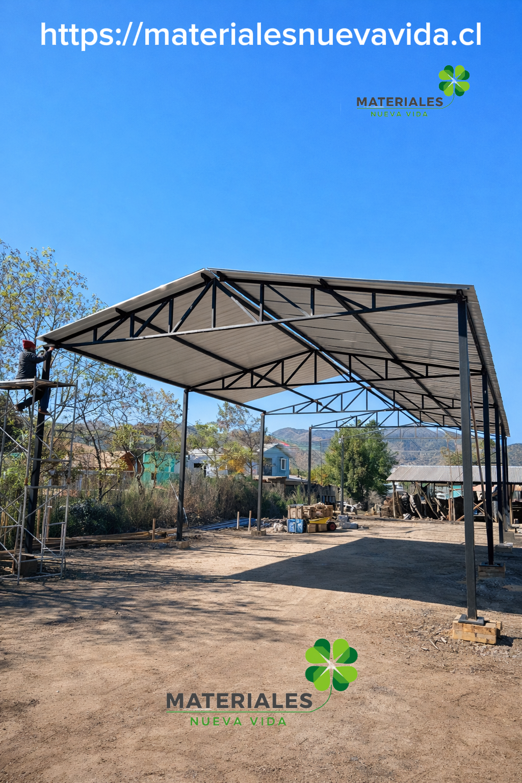 Galpon Prefabricado 8 x 20 Incluye techumbre (160 mts²)