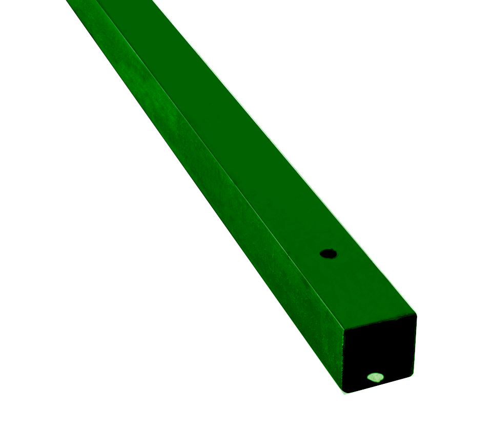 Poste cubierta de PVC 60x60x1.5mm de 2,40m Verde + Kit accesorios